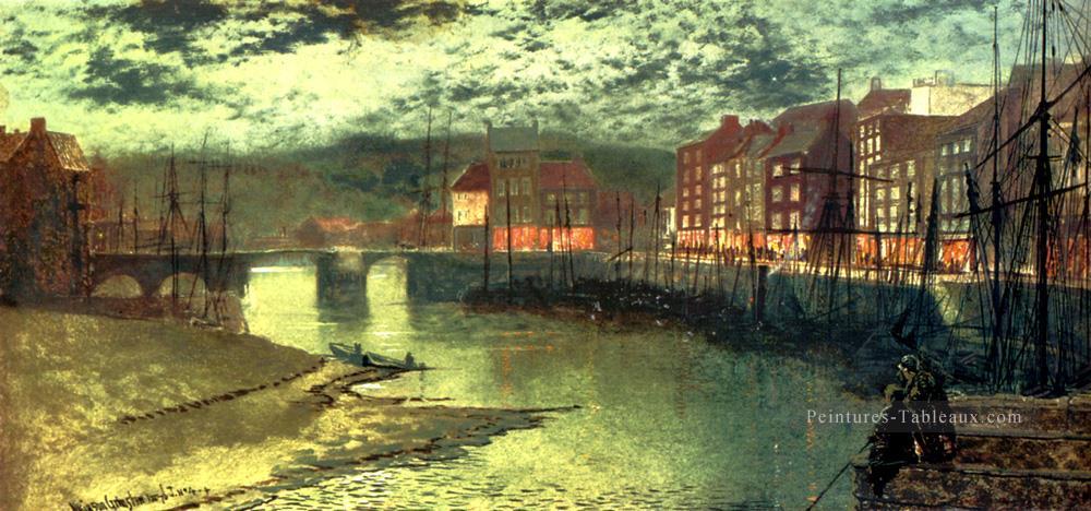 Whitby Docks Paysage de la ville John Atkinson Grimshaw Peintures à l'huile